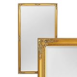 LEBENSwohnART Wandspiegel LEANDOS 180x100cm Antik-Gold Barock Design Spiegel Pompös Facette
