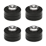 Tertullus 4 Stück Lautsprecher Absorber Füße Aluminium Schwingungsdämpfer HiFi Shock Absorber Füße Subwoofer Füße Für HiFi Geräte Schwarz