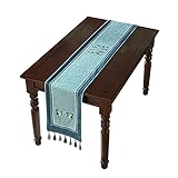 RIJPEX Schöner Tisch Chinesischer Stil Tischtuch Lang Streifen Tee Flagge Stoffschuh Schrank Handtuch Sideboard Decktuch Handtuch/a/40 * 300 cm