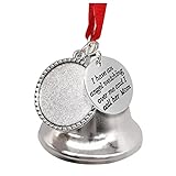 Silberne Glocke zum Aufhängen, Wärmeübertragung, Fotoglocke, Anhänger, Weihnachtsglocke, Gedenk-Verwandte, Ornament, Weihnachts-Gedenk-Ornament, Sonnensegel Befestigung Wand