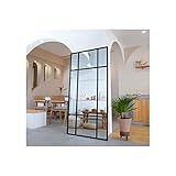 DIREKTE IMPORT Standspiegel mit Schwarz Metallrahmen 200x100 cm | Groß Ganzkörperspiegel Designed in Dänemark für Wohnzimmer, Schlafzimmer oder Ankleidezimmer