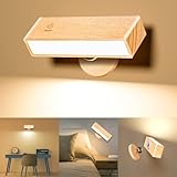YiLaie LED Wandleuchte Innen,Wandleuchte ohne Stromanschluss,Touch Control einstellbare Helligkeit,360°drehbar,für LED Leselampe Bett Treppenbeleuchtung Wandlampe mit Schalter Akku Wandleuchte