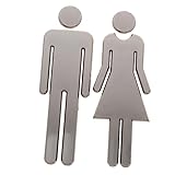 Yardwe 1 Paar Herren- Und Damen-Badezimmerschilder Damen-Badezimmerschild Wc-Identifikationsschilder Wc-Leitschild Miss 304 Edelstahl Edelstahl-Hausnummer