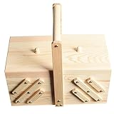 Cabilock 1 Stück Kosmetik-Aufbewahrungsbox Für Schmuck Holzbox Nähkästchen Schmuckaufbewahrung Organizer Holz-Schmuckkästchen Holz-Schmuckkästchen Holz-Nähkorb Ätherisches Öl