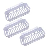 Cabilock 1 Set Nagelfreies Regal Für Waschbecken Glas Wandregal Wandmontage Mülleimer Schminktisch Dusche Wandkorb Toilette Wandregale Haushalts-Organisationsregal Lagerregal