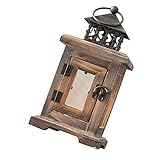 Alipis Retro-Kerzenständer Windlampe Holziges Dekor Heimdekoration Kaminsims-Dekor Wandkerzenlaterne Used-Look-Kerze Laternen-Kaminsims-Laternen-Dekor Dekorative Holzlaterne