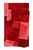 Homie Living Badteppich, Badematte, kuscheliger Flauschiger weicher Flor, rutschfest und waschbar, Cala Rosso (55 x 65 cm, Rot)