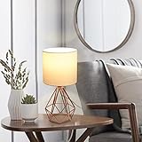 Depuley Vintage Tischlampe Kupfer Modern Gold im retro Körbchenstil, Vintage Tischleuchte, 150cm Kabellänge, 5W Leuchtmittel inkl, Kreative Nachttischlampe für Wohnzimmer Kinderzimmer Schlafzimmer