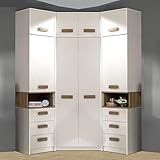 Design Möbel Kleiderschrank Eckschrank Schrank Garderobenschrank Gaderobe Wohnzimmerschrank Wohnzimmer Kinderzimmer Schlafzimmer Regale und Schränke mit Schubladen Gustavo 14