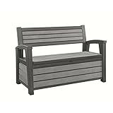 Keter Hudson Bench Kissenbox, 227 L, Anthrazit, 132,7 x 62,1 x 89 cm