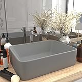 Nice Cool-Luxus Waschbecken matt hellgrau 41x30x12 cm Keramik