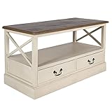 Yiibcio TV-Ständer Schrank Unterhaltungszentrum Fernsehschrank Holz Fernsehtisch Weiß Lowboard Kommode Vintage TV-Board Schrank Rustikal Holz Retro Konsolenschrank für Wohnzimmer Schlafzimmer
