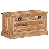 ZEYUAN Schuhbank, Schuhregal, Schuhablage, Sitzbank Flur, Dielen- & Flurmöbel, Schuhschrank, Flaches Regal, 85x40x45 cm Massivholz Akazie