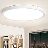 LED Deckenleuchte 24W 2250LM Badlampe 4000K Neutralweiß IP44 Wasserdicht Deckenlampe Modern Rund Leuchte Ultra Dünn Badezimmer Lampe Decke für Schlafzimmer Bad Küche Esszimmer Wohnzimmer Balkon Flur