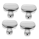 minkissy 4 Stück Spiegelhalter Schwimmende Glas-Clip-Klemmen Wand-Spiegelklemmen Spiegel-Clips Metallregal Rahmenloser Spiegel Wandmontage Regale Befestigungsklemme