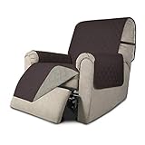 Greatime Sofaschoner, Sofa Schutz Abdeckung, Schonbezug, Sofaüberwurf, Sofabezug, Rutschfes，Reversible Gesteppte, Pet, Haustier Abdeckung, Kinder, Katzen, Hunde（Fernsehsessel，Schokolade/Beige）