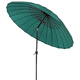 ABCCANOPY 250cm Sonnenschirm im Freien Wasserabweisende Bespannung -Gartenschirm Marktschirm,Dunkelgrün