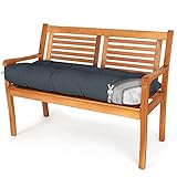 Spatium Bankauflage abnehmbar Bezug wasserdicht gesteppt Bankkissen Bankpolster Polsterauflage Auflage für Gartenbank 30 Größen zur Auswahl 7 Farben(160 x 60 x 10cm Anthrazit)