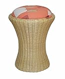 Yiibcio Sessel Freizeit Sofa Stühle Truhenbank Wäschekorb beige Rattan Hocker Truhe Sitztruhe Sitzbank Wäschetruhe Sitzhocker für Büro, Schlafzimmer, Küche, Wohnzimmer, Eingang