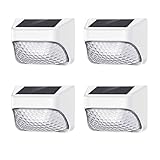 vreplrse 4pcs LED Solar Light Waterproof Wall Lamp Courtyard Fence Lights DecorMöbel & Wohnen, Beleuchtung, Leuchtmittel!, Warmes Licht