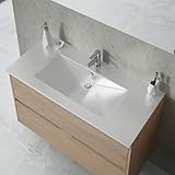 STROHM TEKA TEKA - Keramikwaschbecken INCA 101 x 46 x 16 cm Weiß