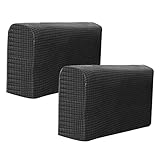 FAVOMOTO Armlehnenbezüge, 2PCS Sofa Armlehnenbezüge Verstellbar, Stretch Sofa Armkappen Armlehnenschoner Lehnenüberwurf, Stretch Sesselschoner Weiche Polyester Armlehnenschoner rutschfest Möbelschutz