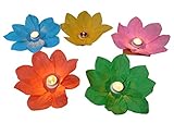 16 Stück Wasserlaterne Lotusblüte Seerose Schwimmlaterne Schwimmkerzen Laterne Teelichter Kerzen Bunt Schwimmlichter Windlicht Outdoor Deko
