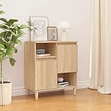 JUNZAI Sideboard, Kommode Schlafzimmer, Schlafzimmer Möbel, Esszimmer Schrank, Komodenschrank, Buffetschrank, Büromöbel, Sonoma-Eiche 60x35x70 cm Holzwerkstoff