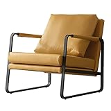 jiexi Accent Stuhl Mid Century Modernes Sofa, Loungesessel mit schwarzen Metallbeinen, einseitiges Sofa für Wohnzimmer Schlafzimmer