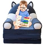 Tebinzi Kinder-Klappstuhl | Cartoon-Tierform, 2-in-1 aufklappbarer Sofa-Stuhl, Plüsch-Kindergarten-Sitz, bequeme Lounge-Couch-Geschenke für Geburtstag, Weihnachten