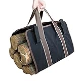 XIANGGUI 1983 Brennholzbeutel Leinwand Brennholz Holzträger Tasche Camping Outdoor Holder Tragen Aufbewahrungstasche, für Camping innen im Freien Holzkörbe (Color : B)