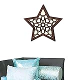 Tebinzi Eid Crafts Nachtlicht | Handgefertigte 3D-Holzmond-Stern-LED-Lichter, Nachtlicht, Laterne, Basteln, Ornamente für Eid al-Fitr, Eid al-Adha, Eid Party-Dekoration