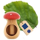 HOFMEISTER® Nussknacker Fliegen-Pilz, Buchen-Holz, Handarbeit aus Europa, knackt einfach Jede Nuss, ideal für Kinder, 10 x 6,5 x 6,5 cm