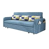 3 in 1 Compact Sofa Couch - Couch Bed Sleeper Sofa with Pull Out Bed and Storage - Futon Sofa Bed Settee Couch for Living Room/Bedroom/Guest Room E