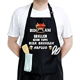 Shoppawhile Geschenke für Männer Grillschürze für Männer Lustige Geschenke für Papa Opa Geburtstag Vatertagsgeschenk Kochschürze Herren