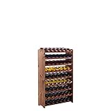 Weinregal/Flaschenregal System'Optiplus' Modell 3, für 63 Fl, Holzverbundstoff, braun gebeizt