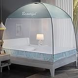 Moskitonetz fürs Bett, tragbares Schlafzimmer-Anti-Mücken-Jurtenzelt mit 3 Reißverschlusstüren, freistehender Baldachin, für Babys, Kinder und Erwachsene im Freien, einfache Installation, gr