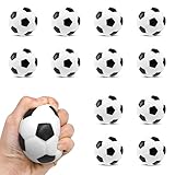 Stressball Fußball, 12 Stück Mini Sportbälle, Schaumstoffbälle, Antistressball, Fidget Toys, Knautschball, Knetball Stress, Anti Stress Spielzeug Bälle, Stress Reliever Balls, Stressbälle für Kinder