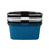 Rival R37600 Wäschekorb Rattan-Design, 32 Liter, 56 x 37 x 28 cm (Farbe zufällig), Stück:5 Stück