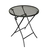 DEGAMO Gartentisch Bistrotisch Mocca 60cm rund, klappbar, Farbe eisengrau, Outdoor