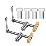 AutoSwan 2 StüCk Bankhund, Hundelochklemme Holzbearbeitung 3/4 mit 4 StüCk 20 Mm Bankhundeloch Verstellbare Werkbankbank 20 Mm A