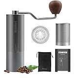 STARESSO Discovery Kaffeemühle Manuelle, Numerische Einstellung Espresso Mühle , Edelstahl HandKaffeemühle, Tragbare Kaffeemühle für Camping und Reisen 35g mit konischen Grat