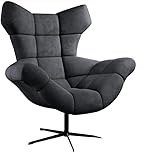 DomiMeble Skandinavischer Sessel im modernen Design Sensi - solide und bequem - Beständigkeit gegen Schmutz und Beschädigung - 360 Grad drehbar - 104 x 84 x 119 cm (Solar 96)