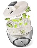 LINFELDT® Salatschleuder Groß 6L - TOP EINFACH DRÜCKEN | Salad Spinner - Salatschleudern Kunststoff | Obstschleuder Salat Schleuder Salat Spinner Große Salatschleuder mit Deckel 6 Liter