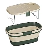 Faltbarer Picknickkorb, 19,68 Zoll tragbare, vielseitig verwendbare, auslaufsichere Picknicktaschen, robuster Faltkorb mit Tassenfächern und Telefonfächern, faltbarer Picknickkorb für den Außenbereich