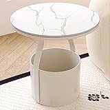ARMOQ Minimalistischer Kreativer Couchtisch, Sofa Beistelltisch Rock Slab Storage Ecktisch Wohnzimmer Sideboard Nachttisch Abnehmbarer Tisch Kleiner Couchtisch/Witz/50 * 50 cm