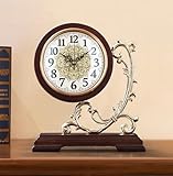 Kaminuhren, Vintage-Retro-Wohnzimmer, dekorative, Nicht tickende Schreibtischuhr, Sekundenzeiger, Quarz, analoge große Ziffern, Nachttisch, Schreibtisch A
