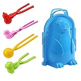 Schneeball Maker Spielzeug Schneeball-Clip-Set Snow Toys Schneeballzange Pinguin Herz Ente Dinosaurier Schneeball-Maker-Werkzeug mit Griff für Kinder Outdoor Freien Strand Geschenk