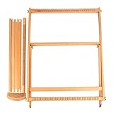 angxiong Webrahmen – Nähwerkzeug Textil DIY Kinder – Webmaschinen-Set Holz Tapisserie Textil Nähwerkzeug Kette Rahmen Glattstange für Weben Beratung