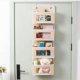 DCQRY 4 Etagen über der Tür, Organizer Zum Aufhängen an der Wand, Aufbewahrung mit Durchsichtigen Taschen, Hängende Aufbewahrungsboxen für Schrank, Schlafzimmer, Kinderzimmer, Badezimmer und(Khaki)